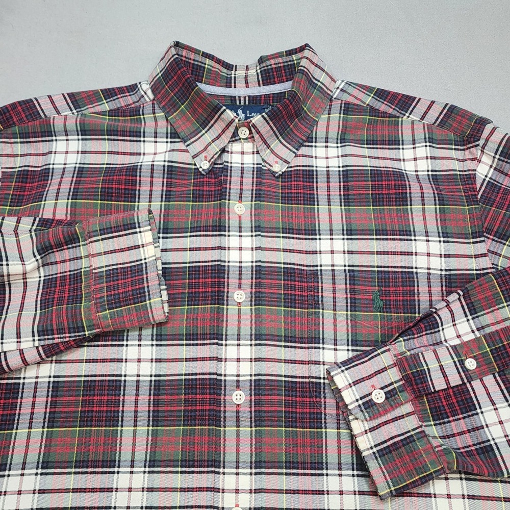 Ralph Lauren Men's Plaid Button Down Shirt‎ Long Sleeve Size XL Multi Color